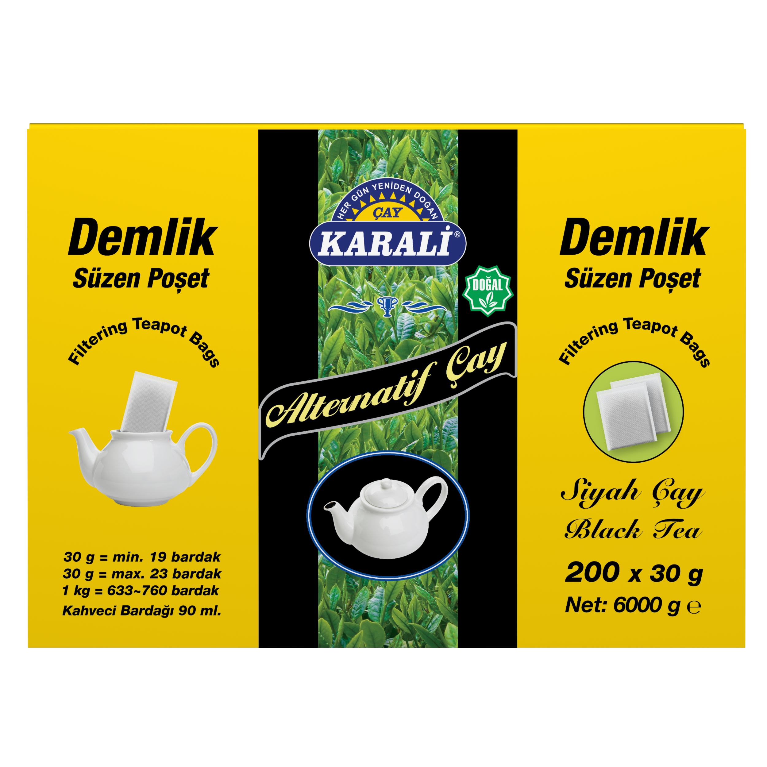 Karali Alternatif Demlik Poşet Siyah Çay (200x30 GR)
