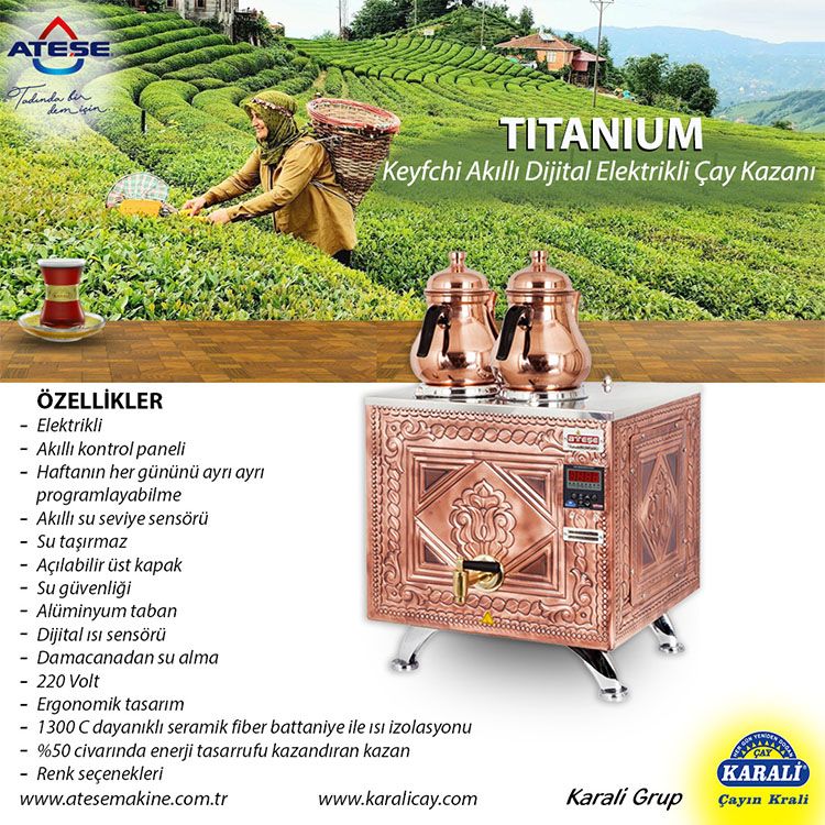 Titanium Keyfchi Akıllı Dijital Elektrikli Çay Makinesi
