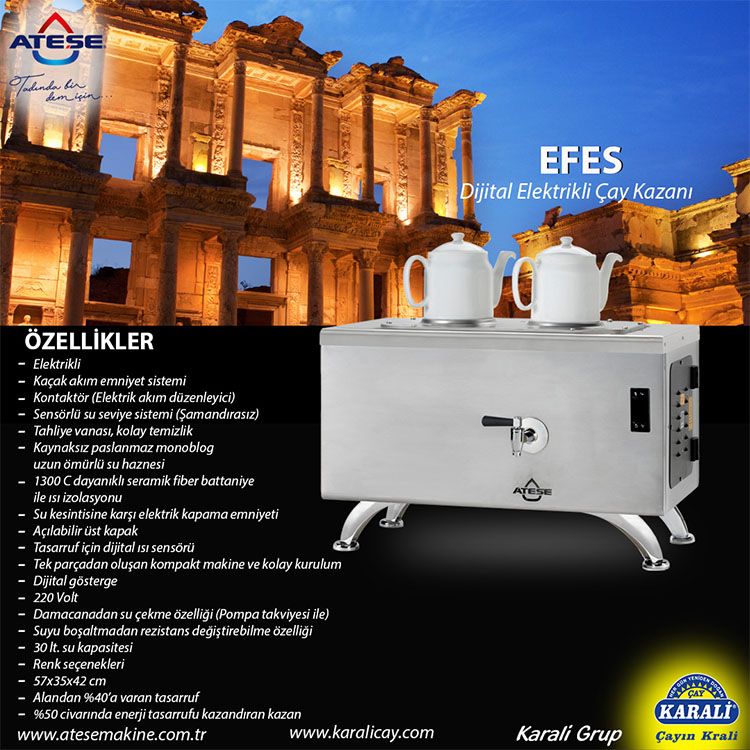 Efes Dijital Elektrikli Çay Makinesi