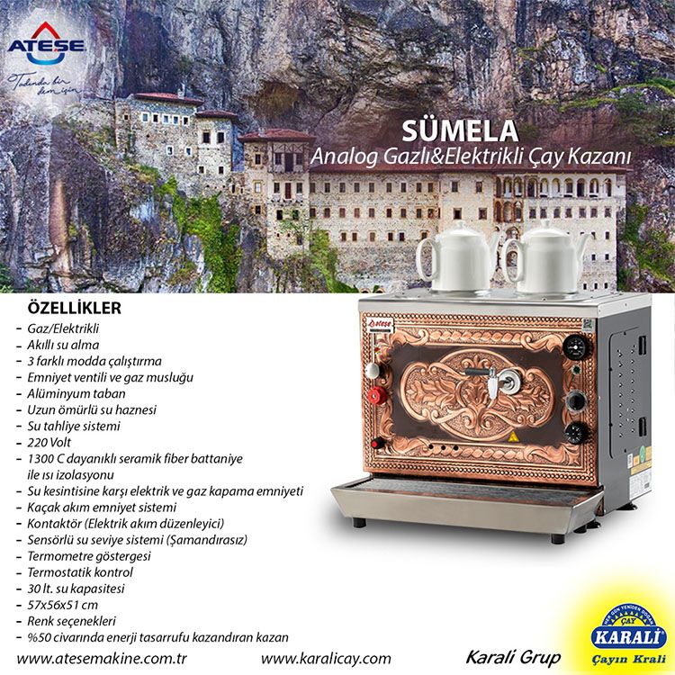 Sümela Analog Gaz&Elektrikli Çay Makinesi
