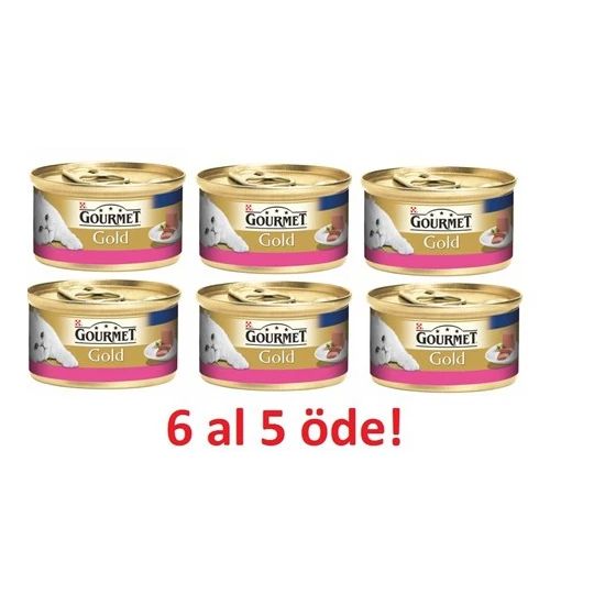 Purina Gourmet Gold Kıyılmış Sığır etli  85 gr 6 al 5 Öde!