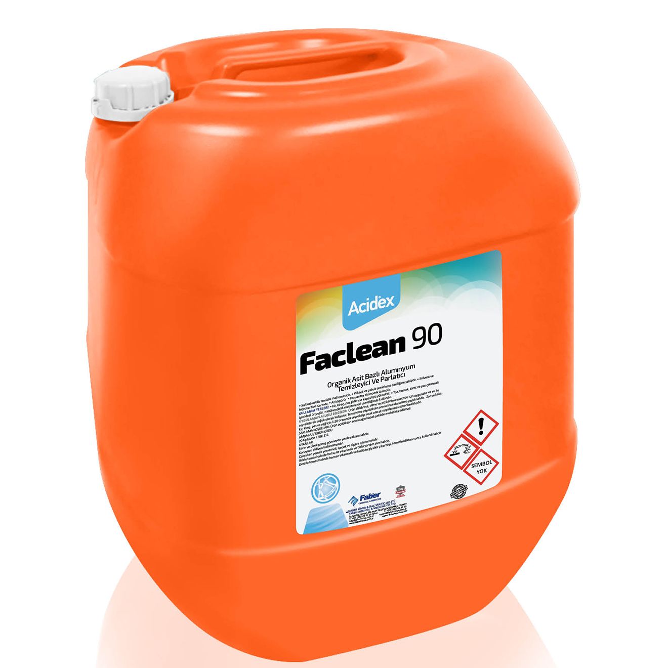 Acidex Faclean 90 Organik Asit Bazlı Alüminyum Temizleyici ve Parlatıcı