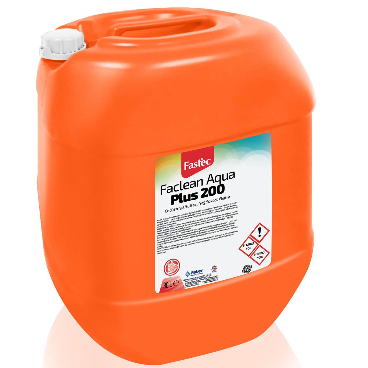 Fastec Faclean Aqua Plus 200 Endüstriyel Su Bazlı Yağ Sökücü Ekstra