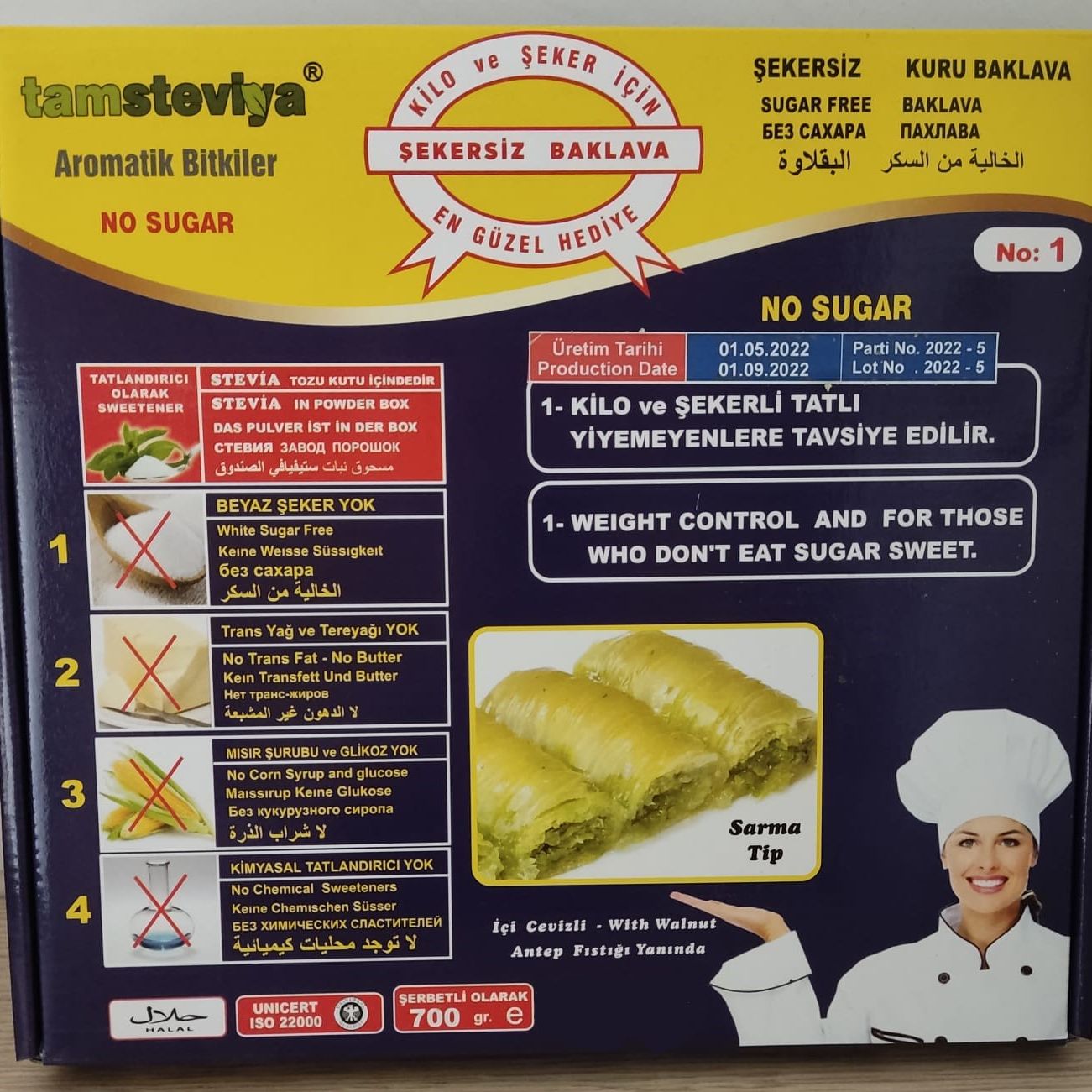 Stevialı Baklava