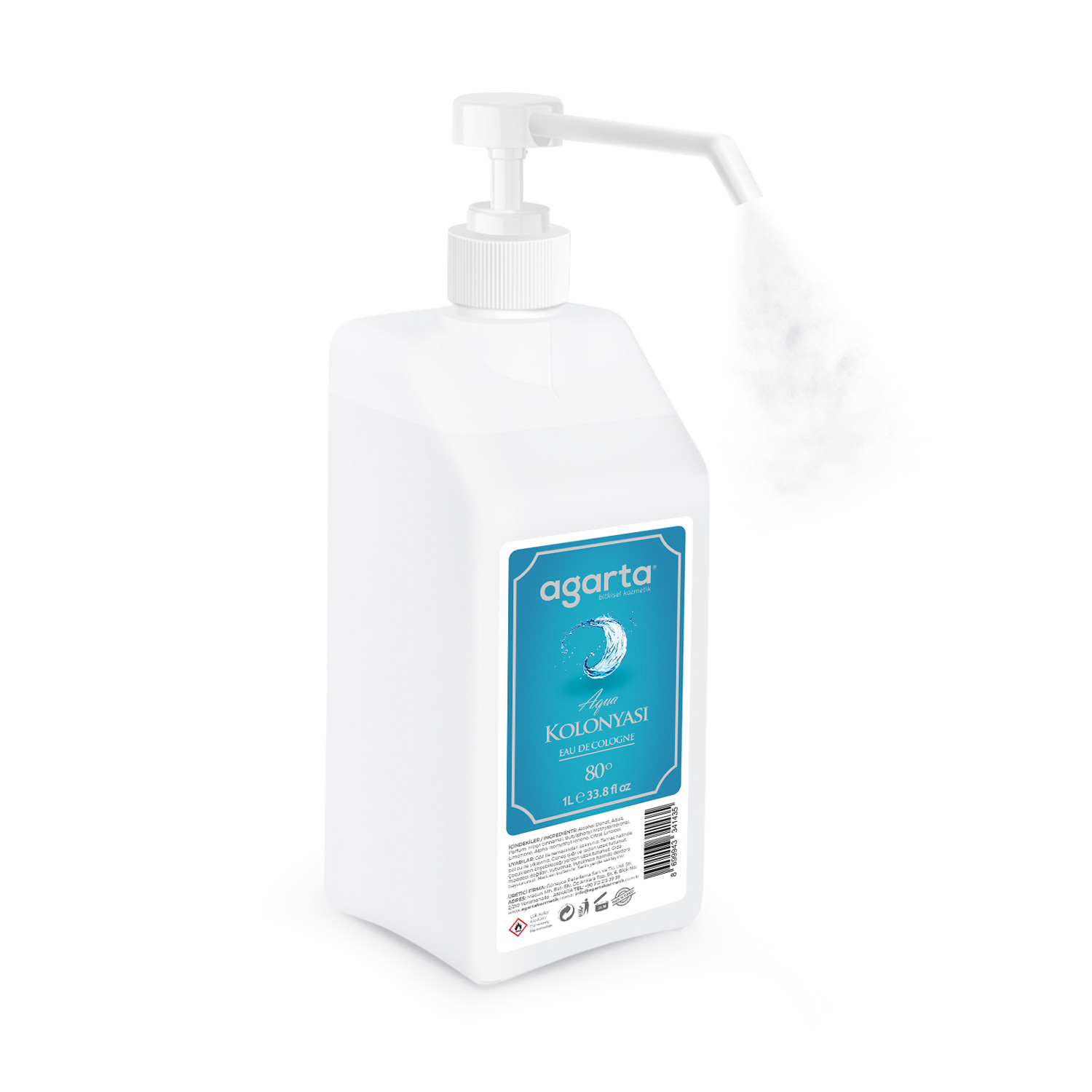 Agarta Kolonya Aqua 1000 ml