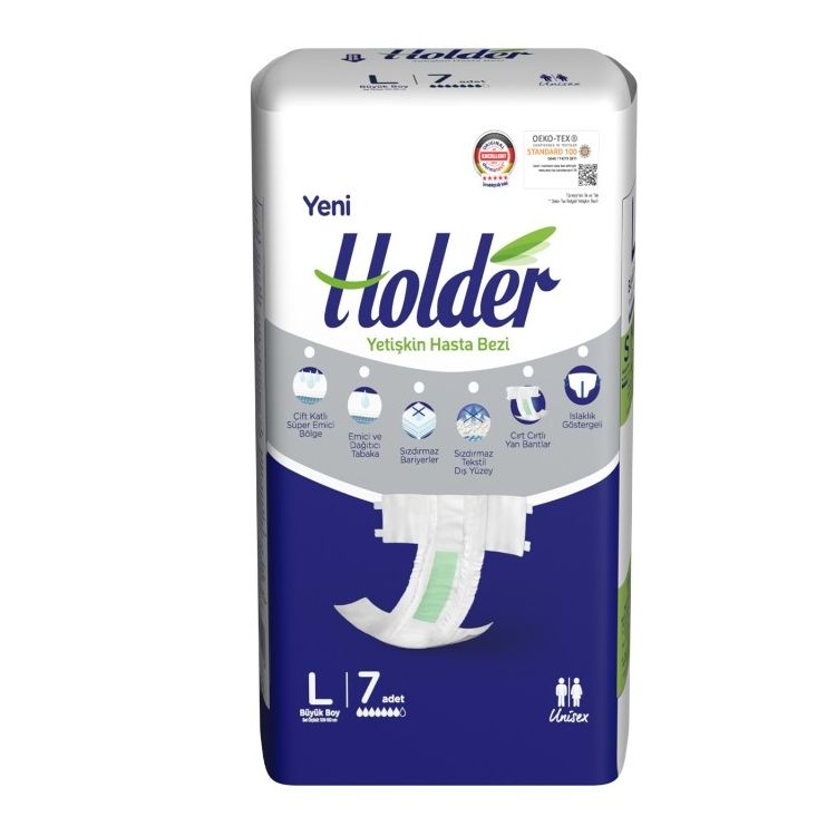 Holder Hasta Bezi Bağlamalı Belbantlı 7 Adet L Beden Büyük Boy 8697405344406