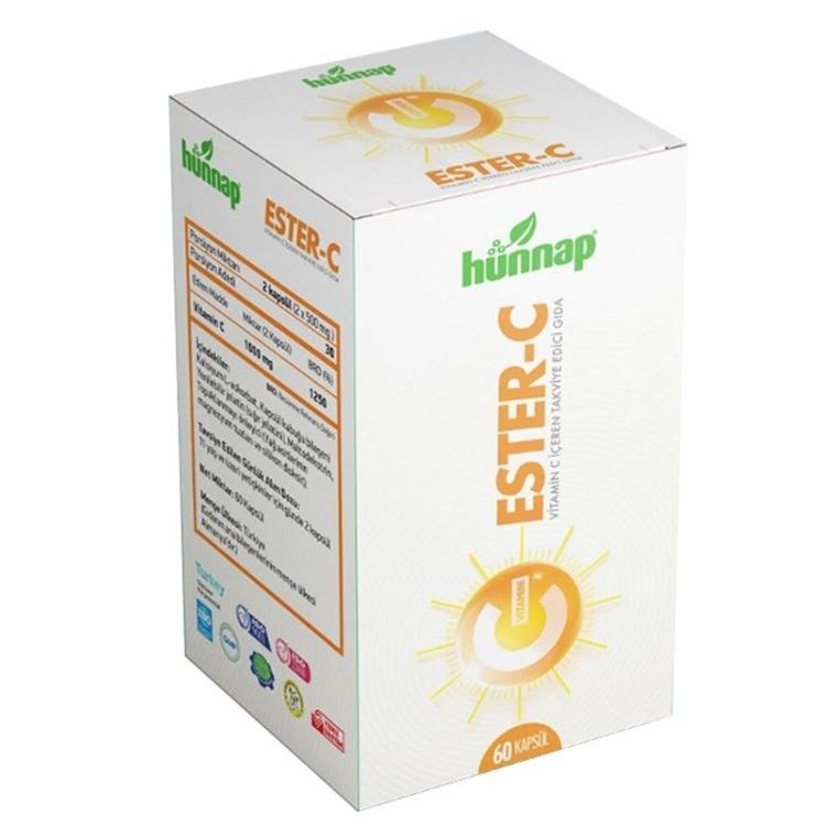 Hünnap Ester-C Takviye Edici Gıda 60 Kapsül 8681161101656