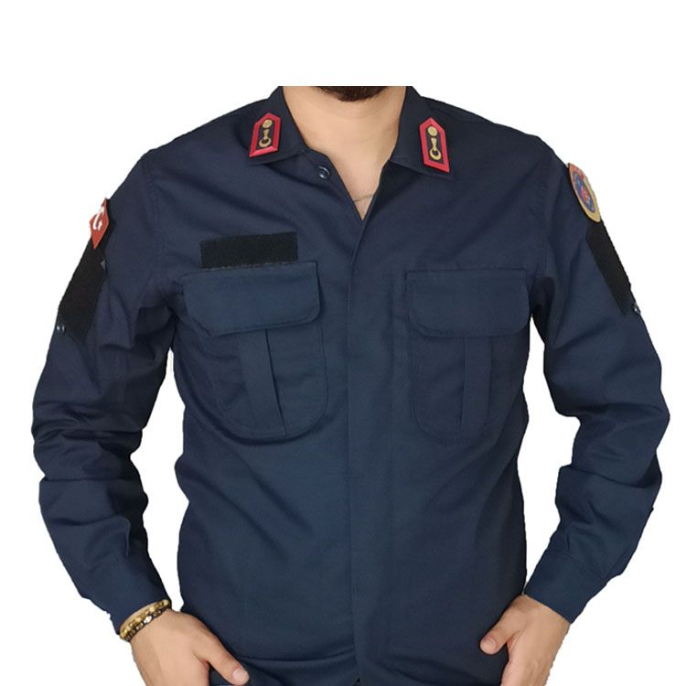 Mercantex Jandarma Asayiş Gömlek Uzun Kol Lacivert Solmaz Kumaş